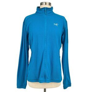 Arc'teryx Delta LT Full Zip Up Jacket Size L Blue Polartec Fleece Midlayer